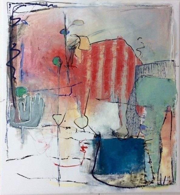 Sigrid W. Mathews, Ohne Titel, 2017, Öl auf Leinwand, 130 x 140 cm