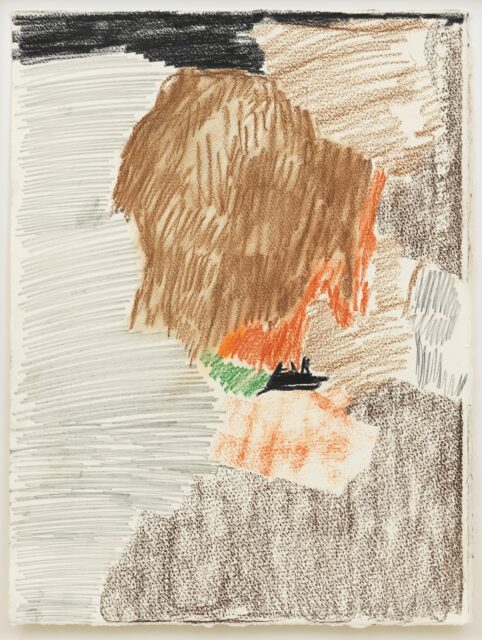 Andreas Eriksson, Untitled, 2021, Pastellkreide und Graphit auf Papier, 38 x 28 cm